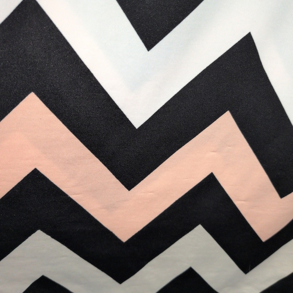 Unbranded Women XL Maxi Dress Pink Black Chevron Sleeveless Stretch Casual - Picture 5 of 6